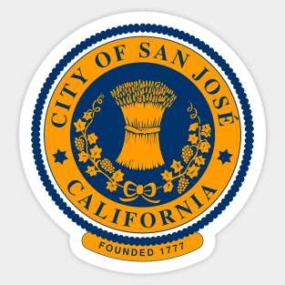 San Jose Flag Seal Sticker